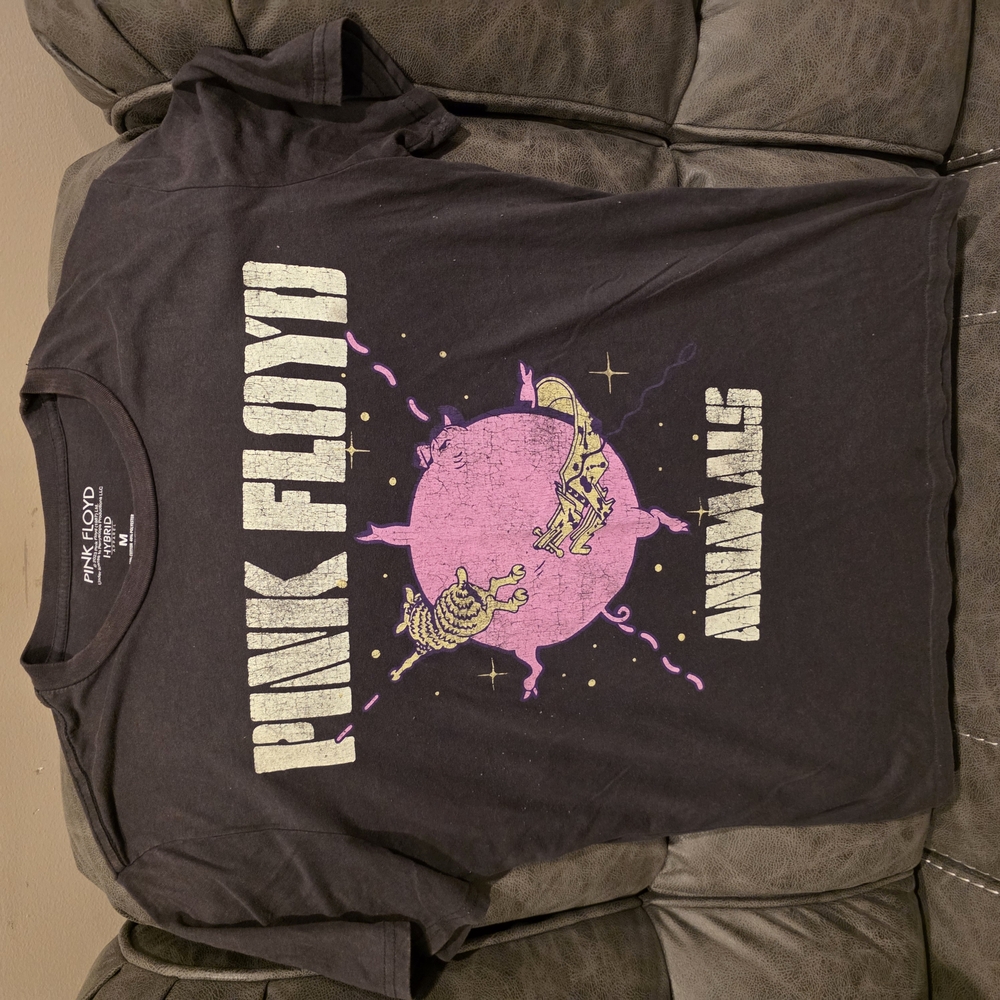 Hybrid Apparel Black Pink Floyd Graphic Tee